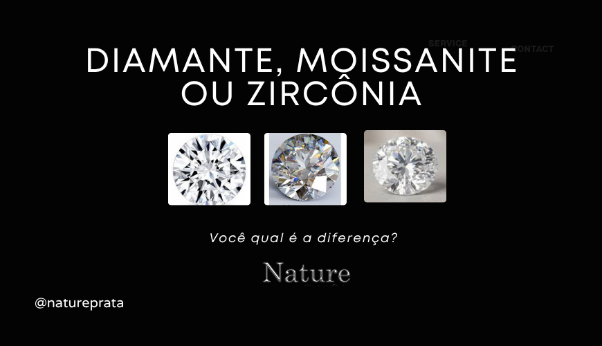 Diamante, Moissanite ou Zircônia.