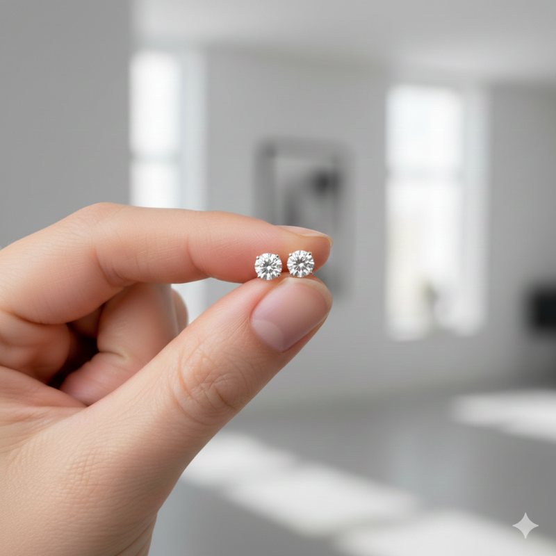 Brinco Prata 925 Ponto De Luz Zircônia 4mm