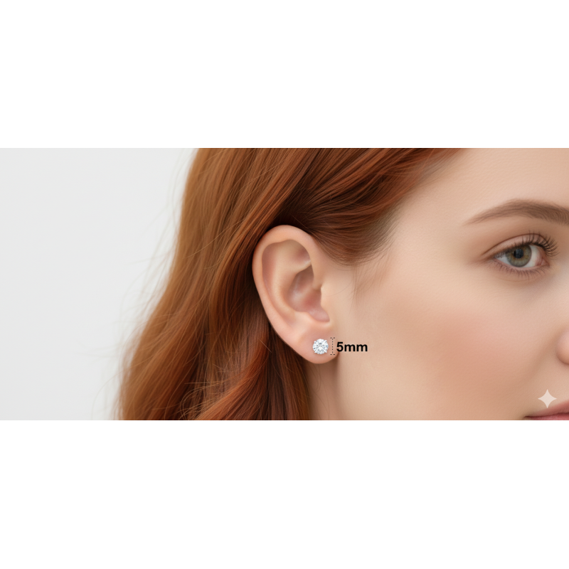 Brinco Prata 925 Ponto De Luz Zircônia 5mm