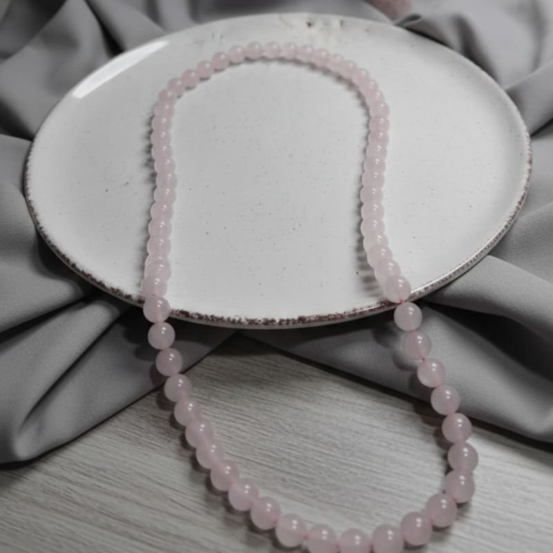 Colar de Perolas Rosa- Prata 925