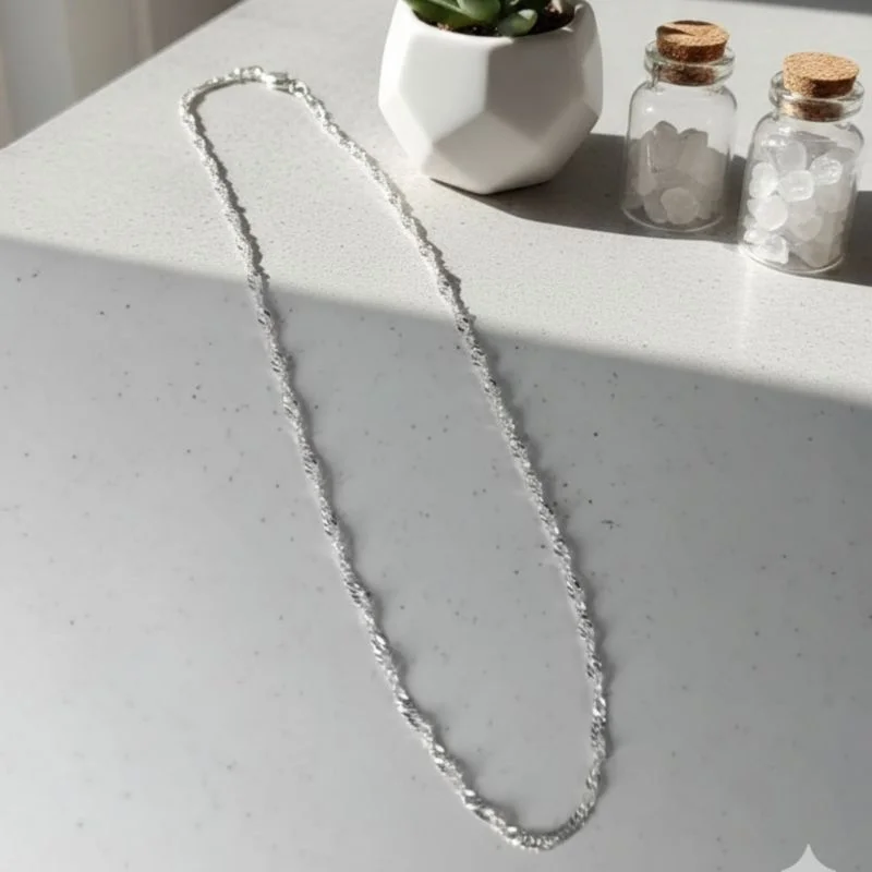 Corrente em Prata 925 Singapura 45cm