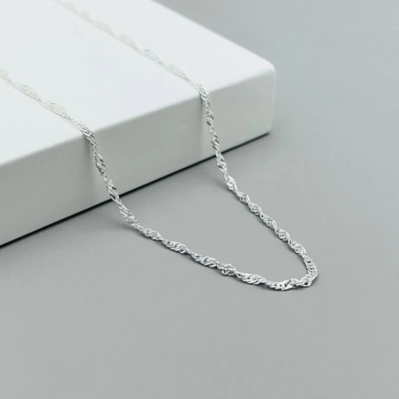 Corrente em Prata 925 Singapura 45cm