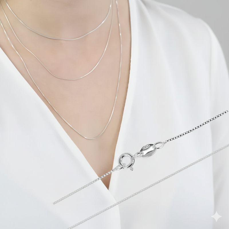 Corrente Veneziana V12 60cm em Prata