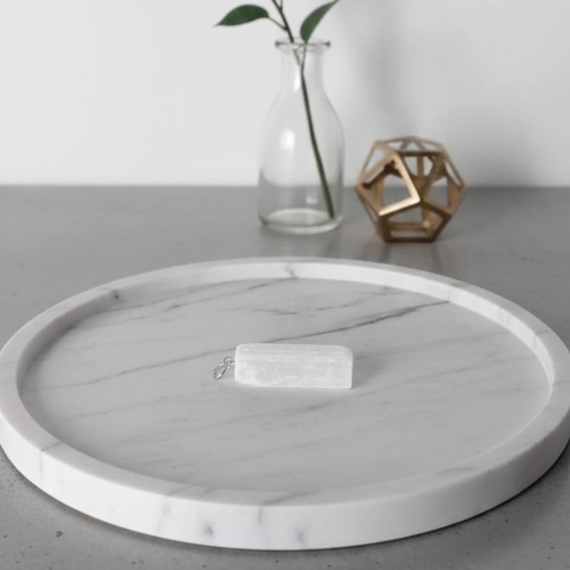 Pingente Pedra Bruta Natural Selenita - Prata 925