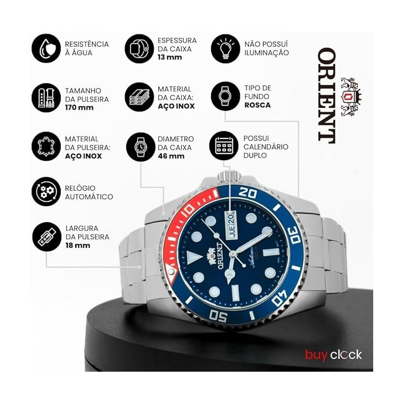 Relógio Masculino Orient - F49SS026NH-D1SX